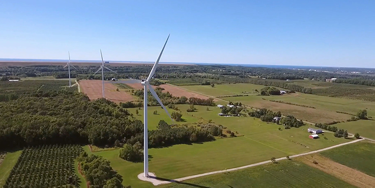 lake winds energy park landscape view